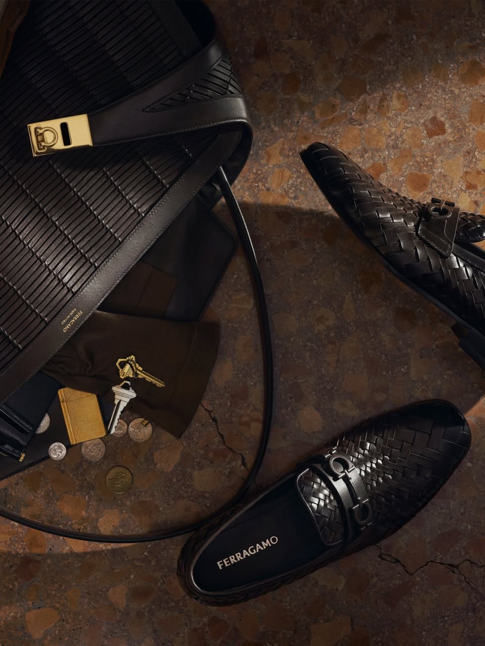 Ferragamo Hug Bag in smooth calf leather