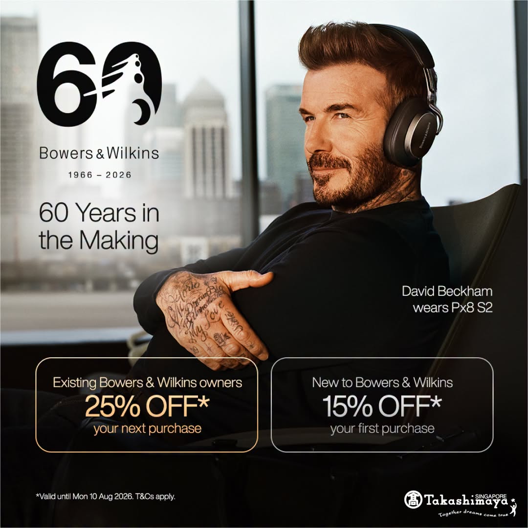 Bowers & Wilkins 60th Anniversary Offers at Takashimaya