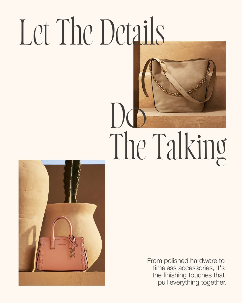 Michael Kors handbags with polished hardware