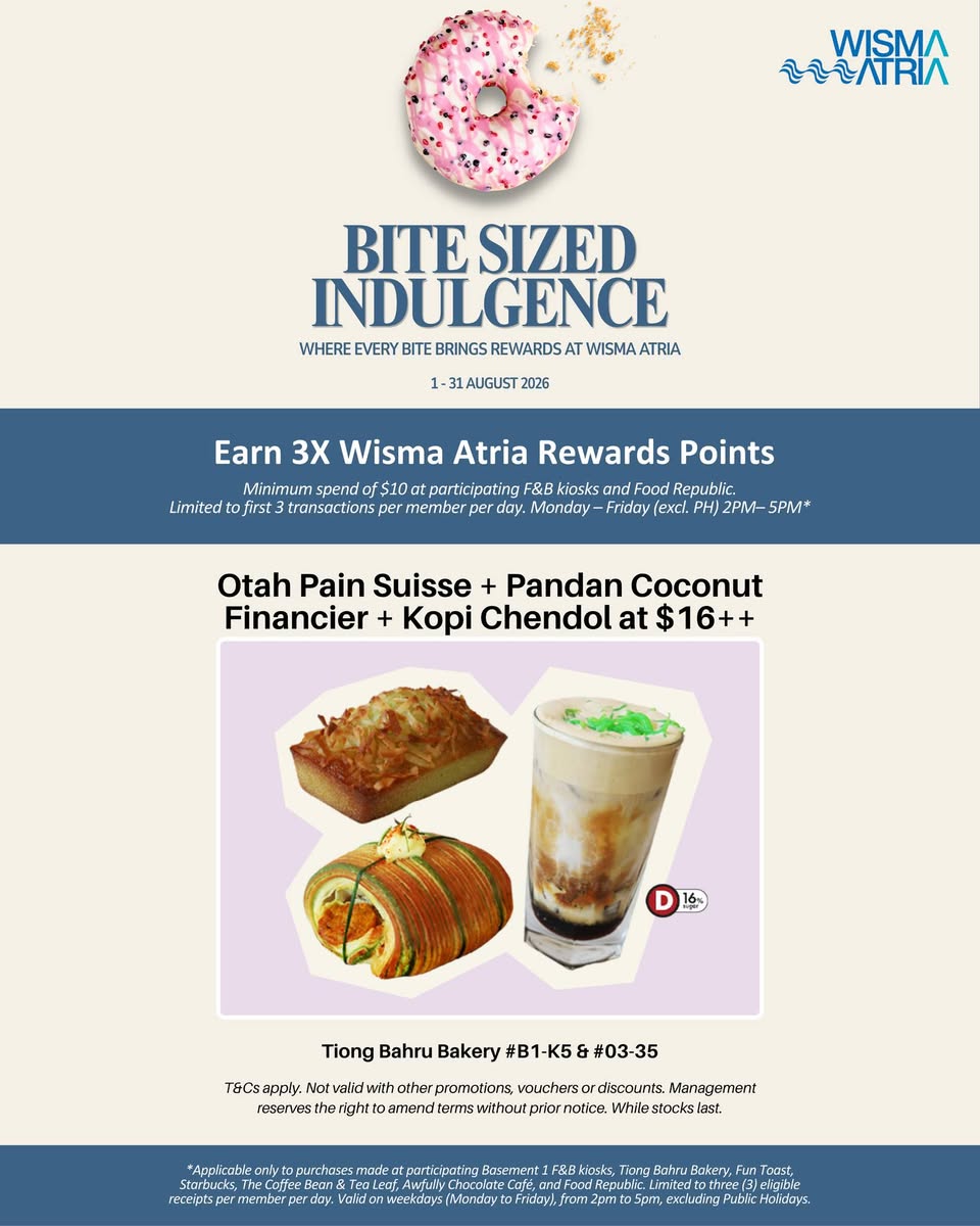 Tiong Bahru Bakery tea time combo at Wisma Atria