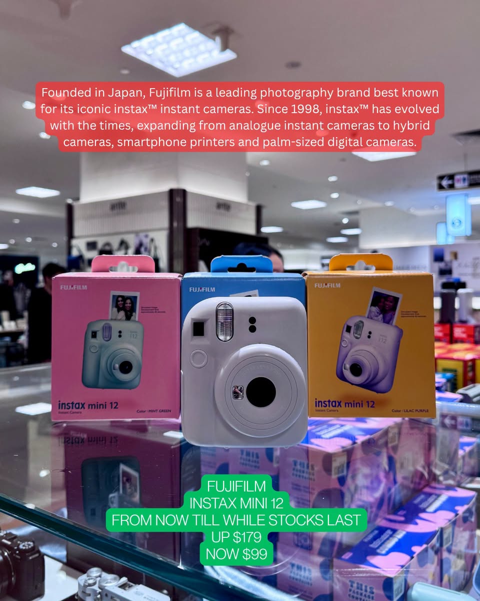 Fujifilm Instax Mini 12 promotion at Takashimaya