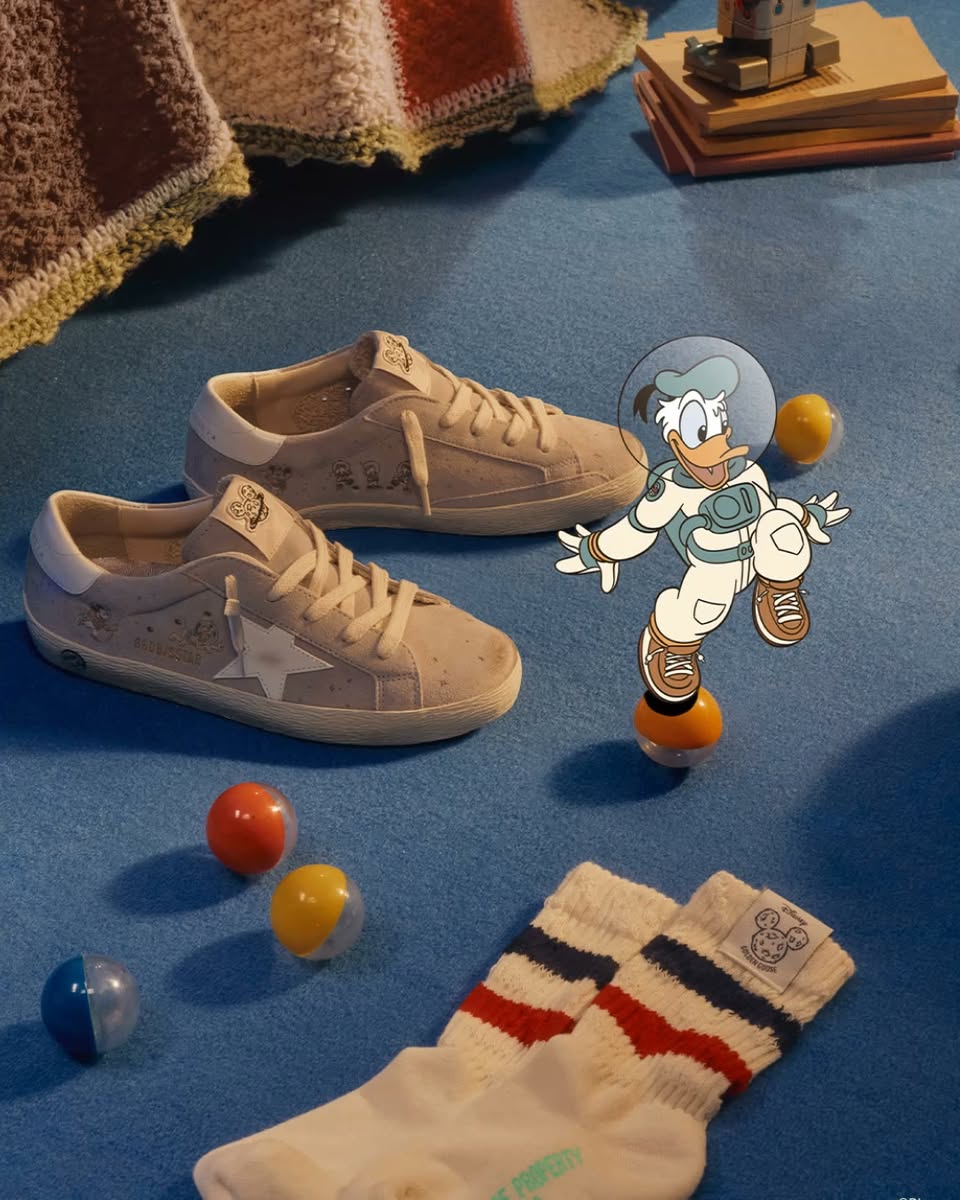 Disney x Golden Goose high-top sneakers with character patches