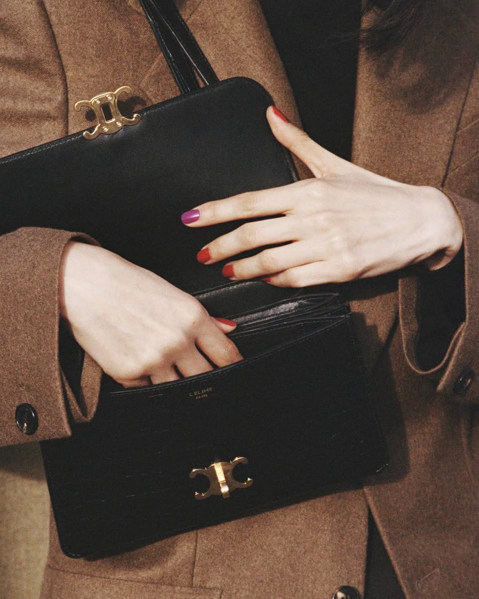CELINE Flair handbag with Triomphe clasp