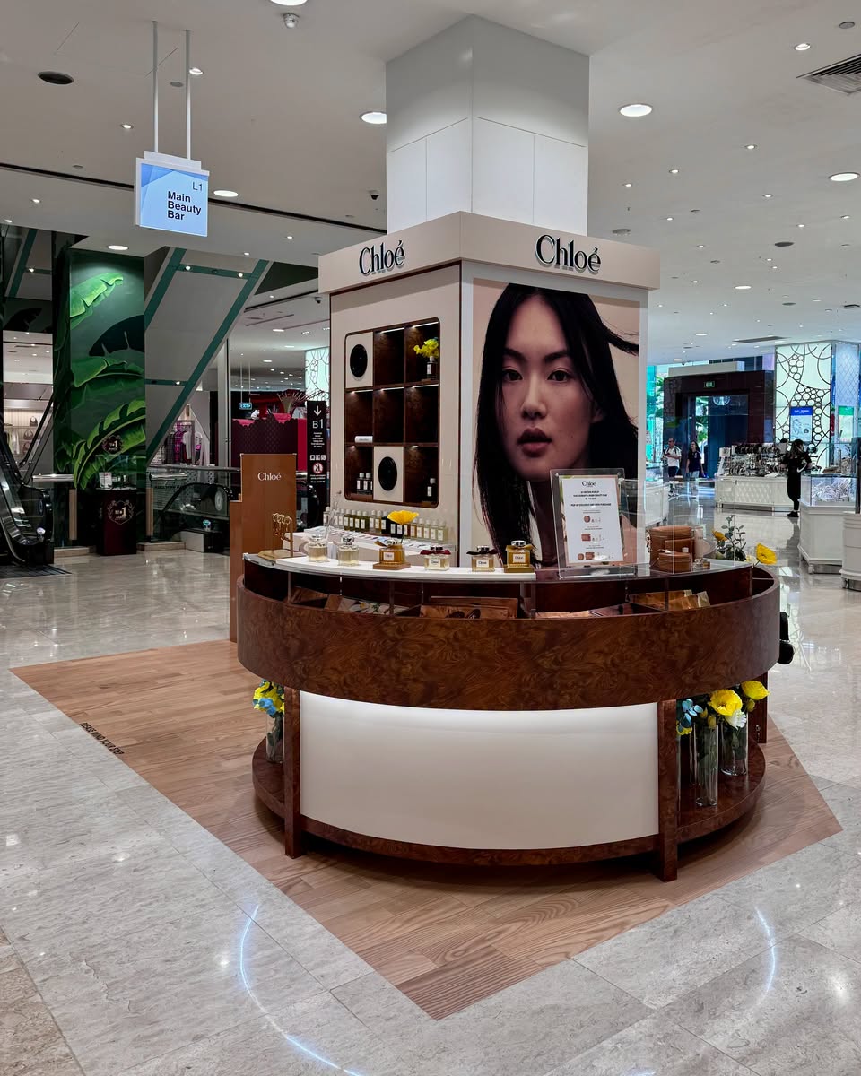 Chloé beauty counter at Takashimaya Level 1