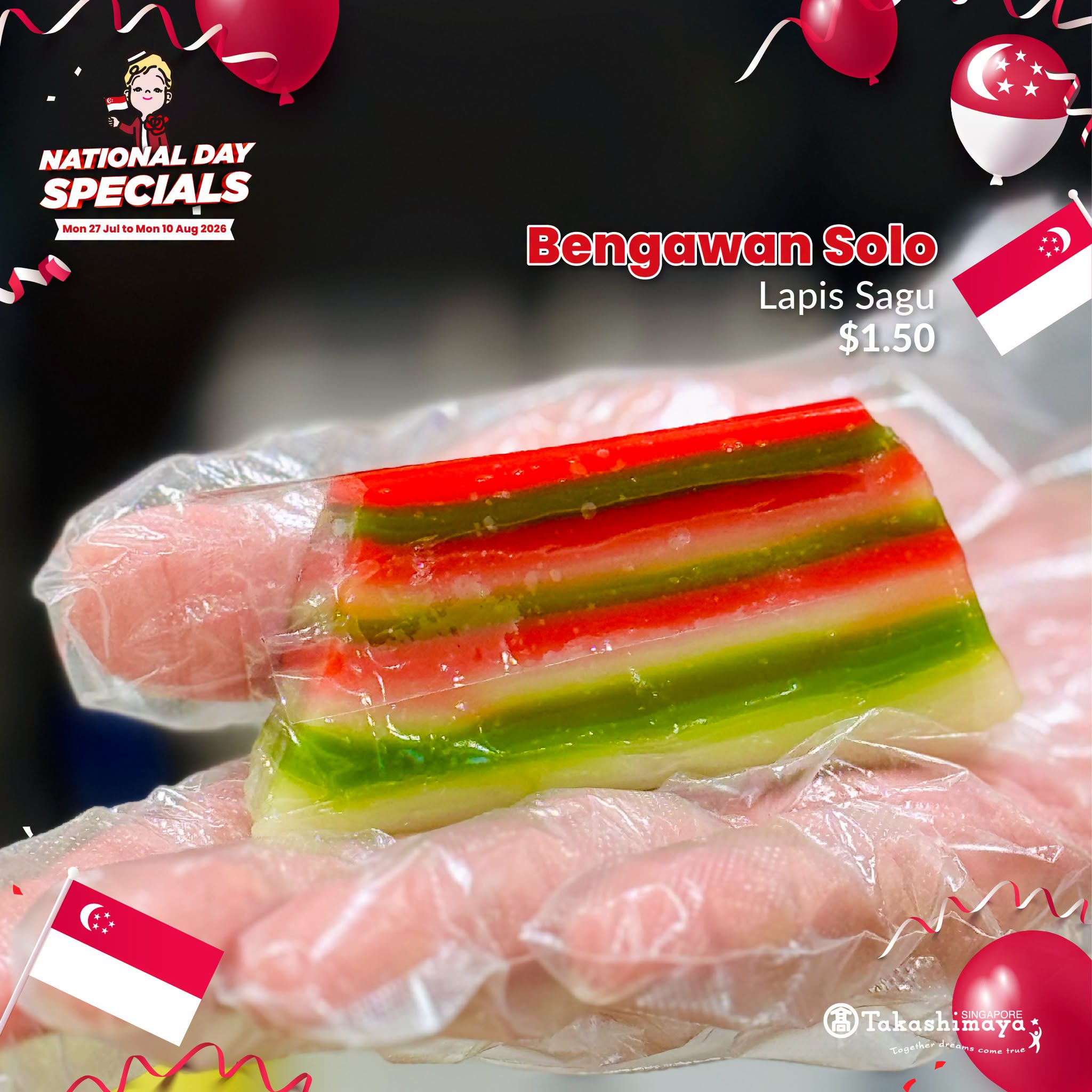 Bengawan Solo Lapis Sagu National Day Special at Takashimaya
