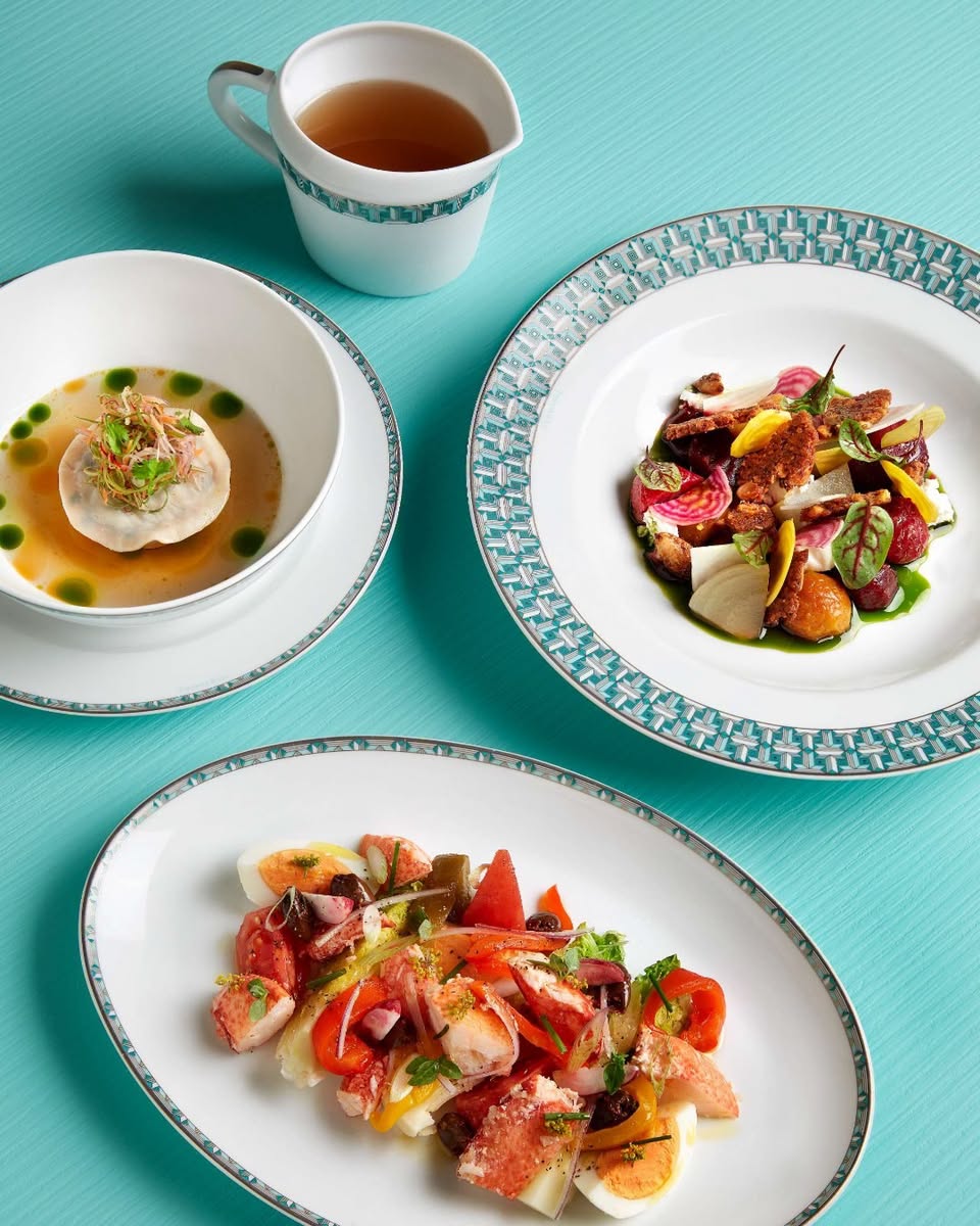 Plated dishes at Blue Box Cafe ION Orchard