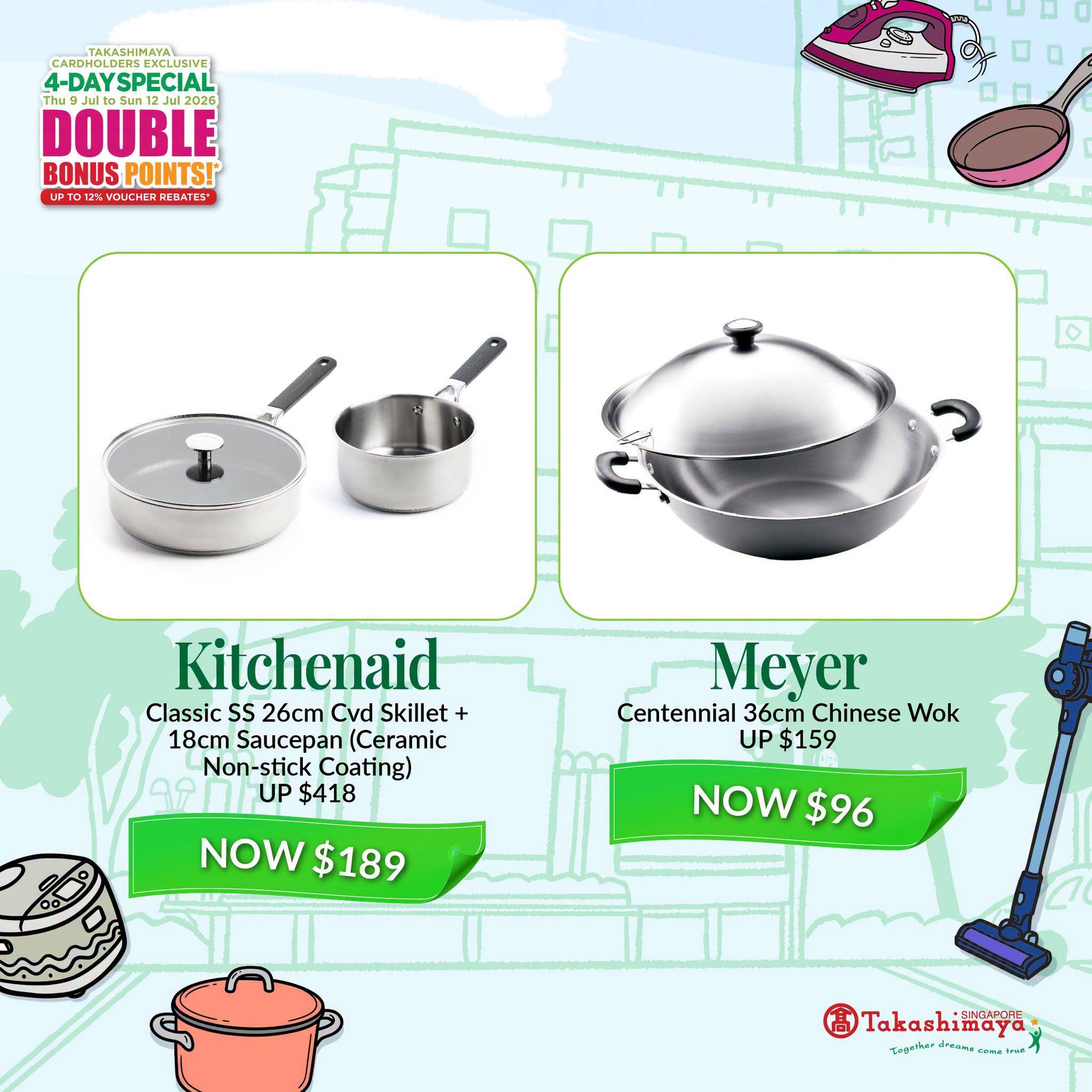 Kitchenaid and Meyer cookware promotion at Takashimaya