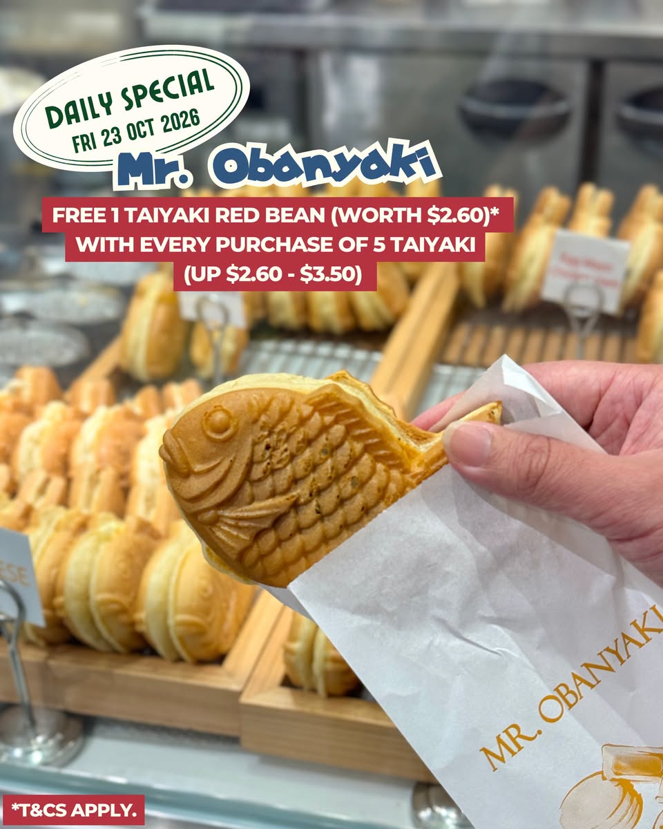 Mr. Obanyaki Taiyaki Red Bean freebie promotion