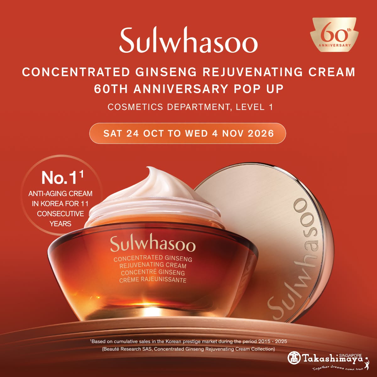 Sulwhasoo 60th Anniversary Pop-Up at Takashimaya: Up to 39% Off Sets