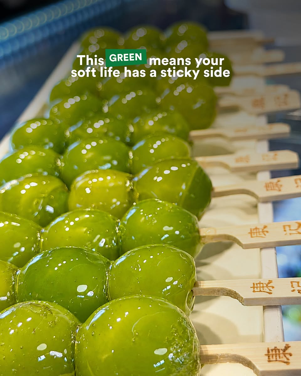 Kang Ji green boba pearls on skewers at 313@somerset