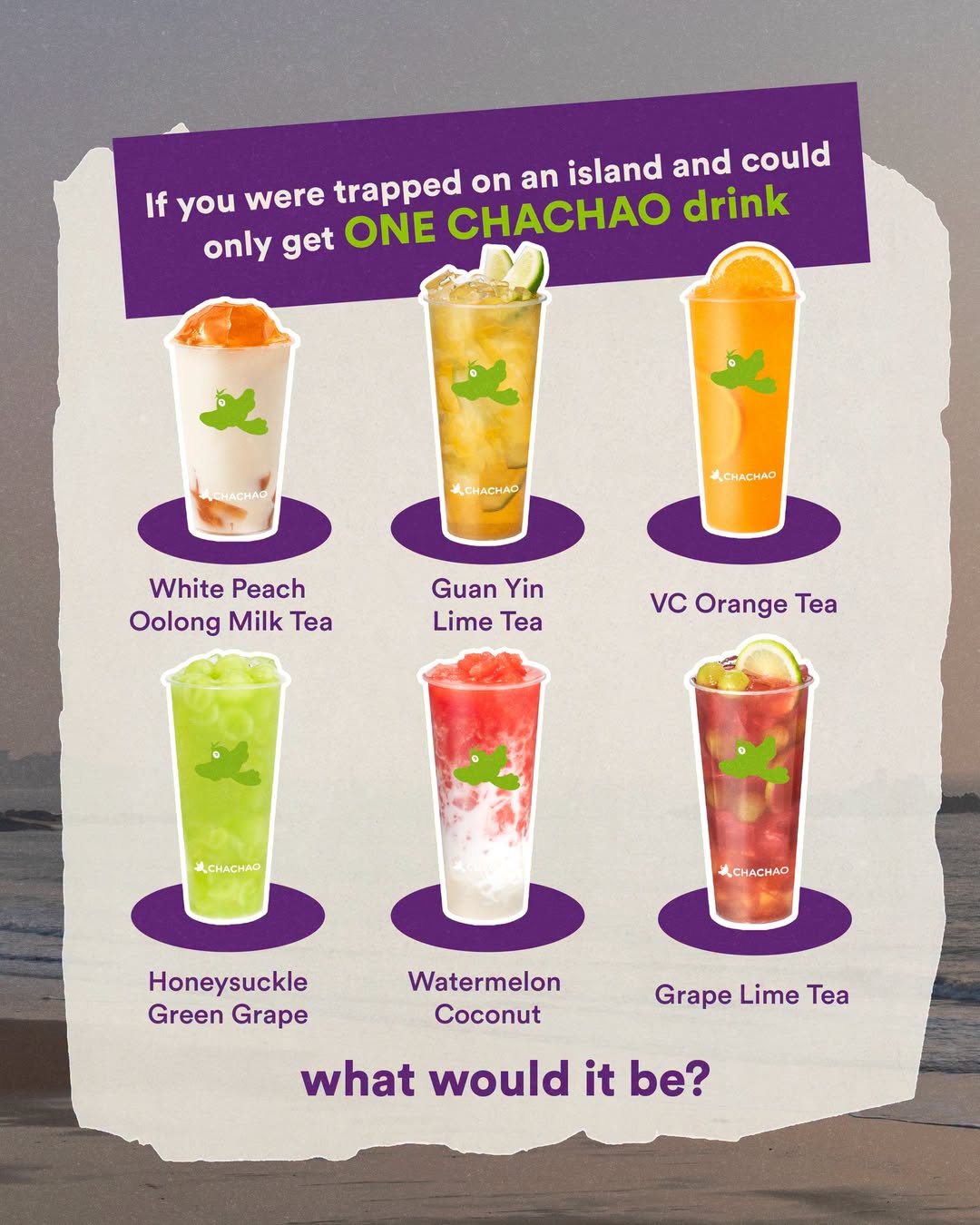 Chachao at 313@somerset Asks Shoppers to Pick Their Island Drink