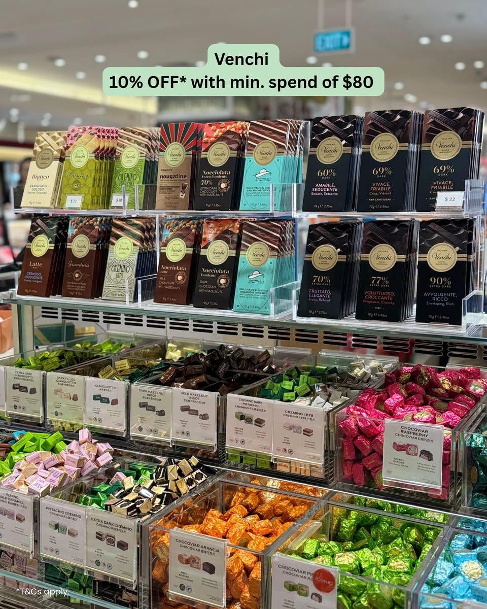 Venchi chocolates promotion 10% off