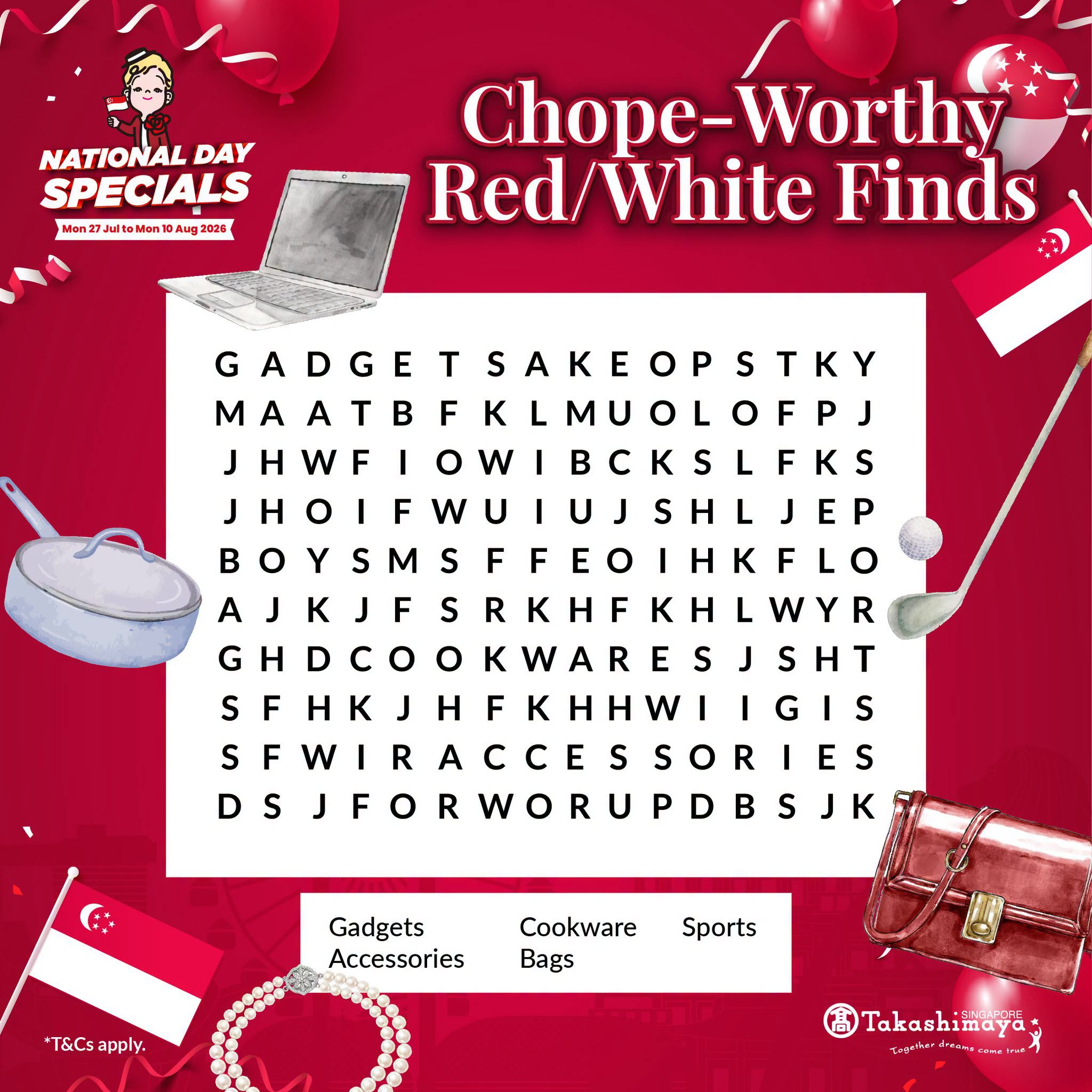 Takashimaya National Day Specials and 8.8 Online Sale Promo Codes