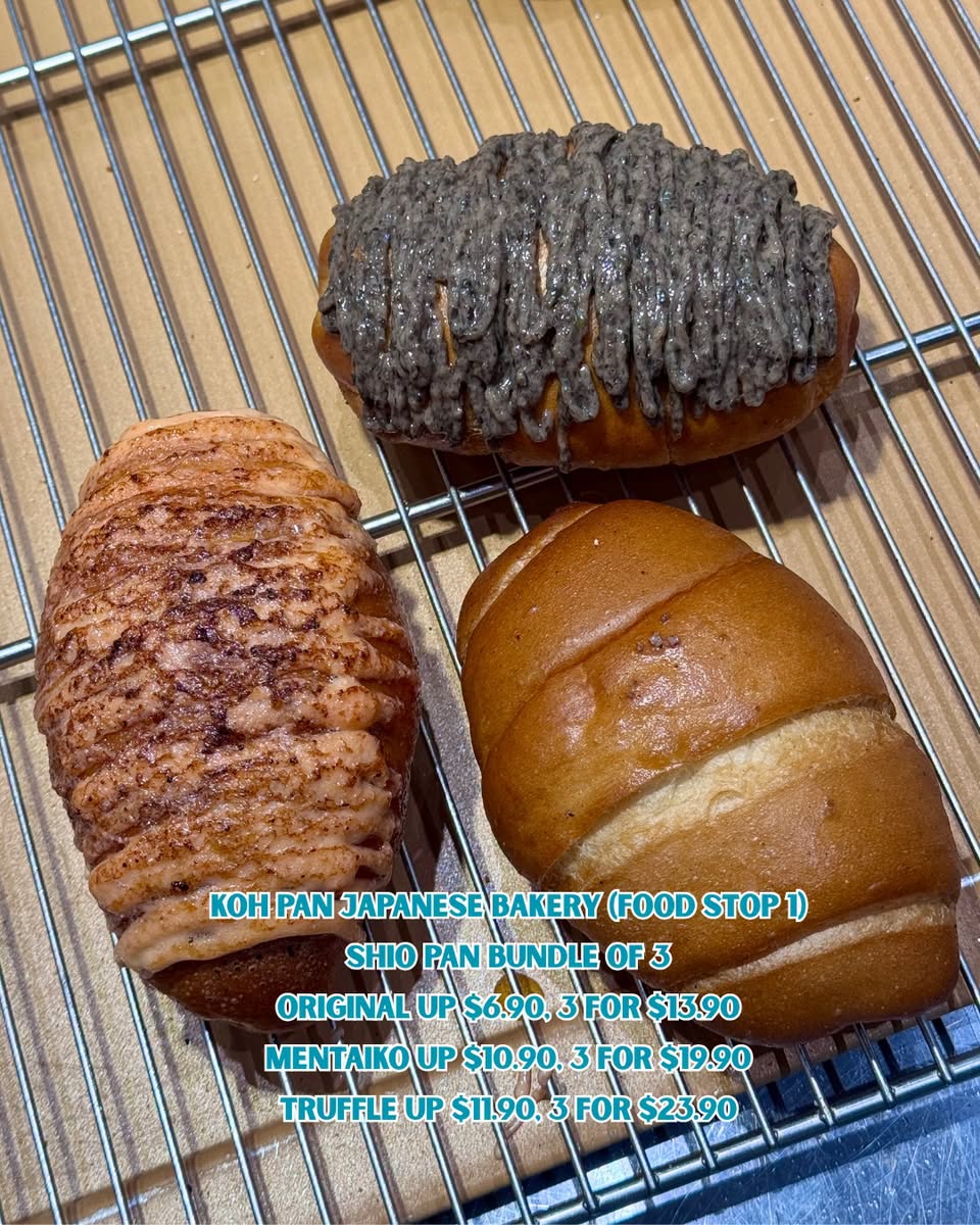 Koh Pan Japanese Bakery shio pan varieties