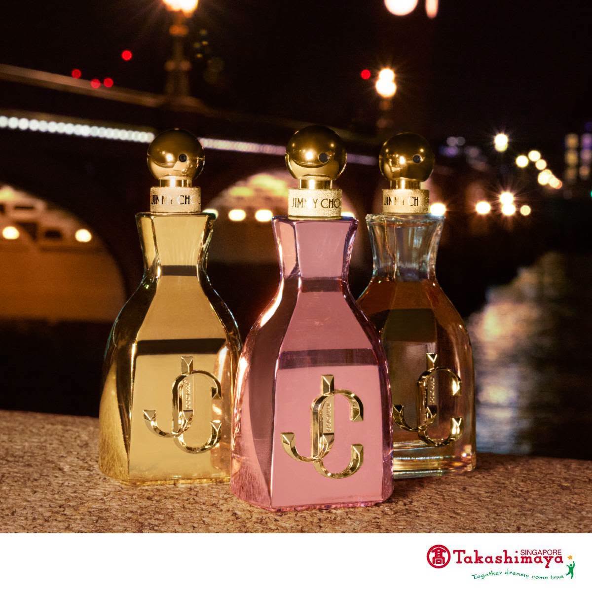Jimmy Choo perfume bottles at Takashimaya Singapore