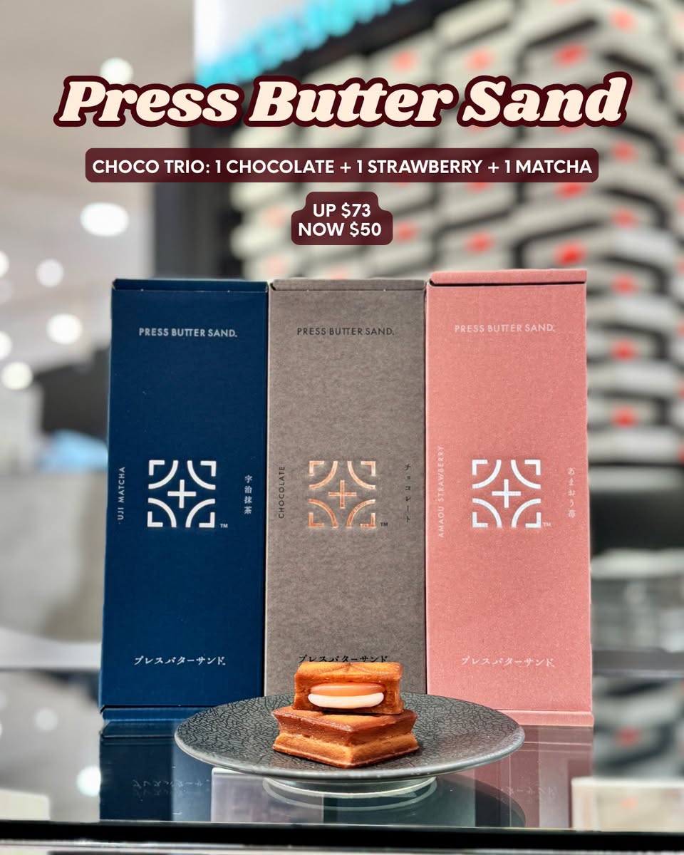 Press Butter Sand Choco Trio set at Takashimaya Food Hall B2