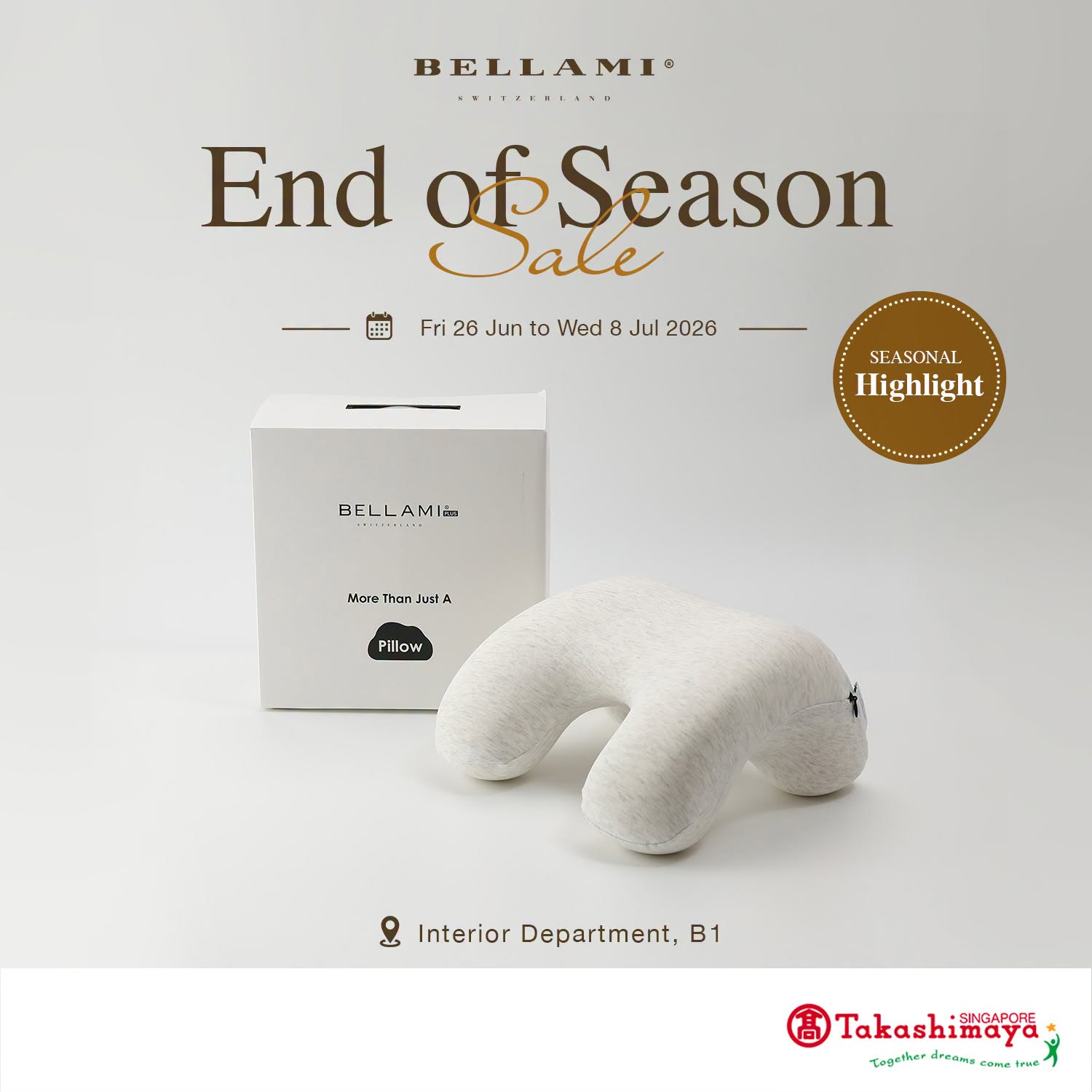 Bellami contoured memory foam pillow in box