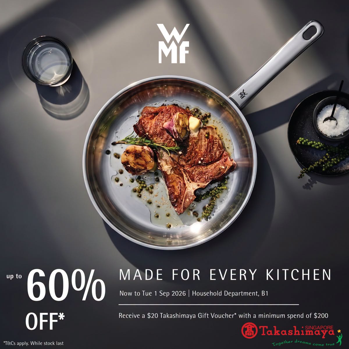WMF Sale at Takashimaya: Up to 60% Off Cookware, $61 Special Buys