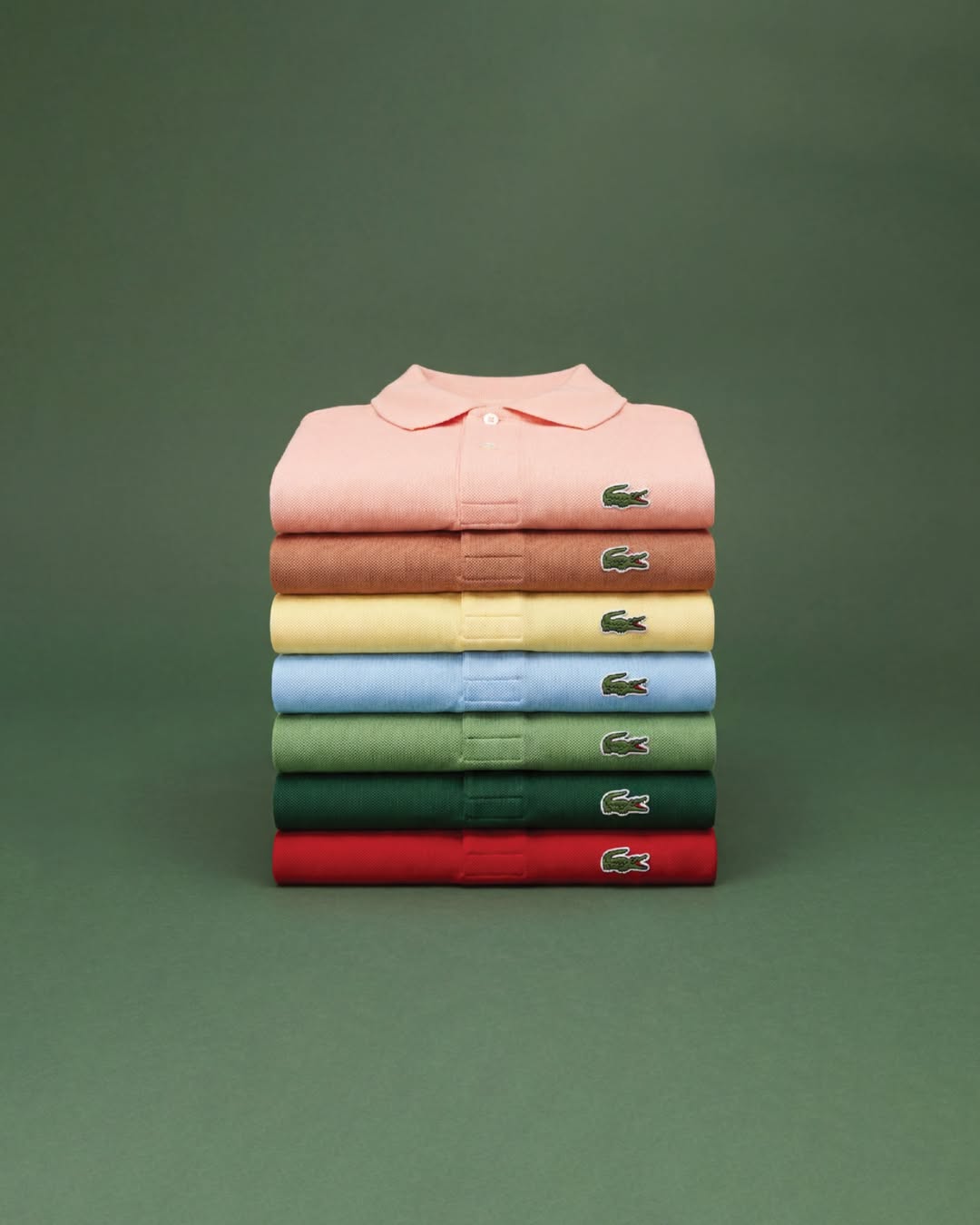 Lacoste polo shirts in different colours