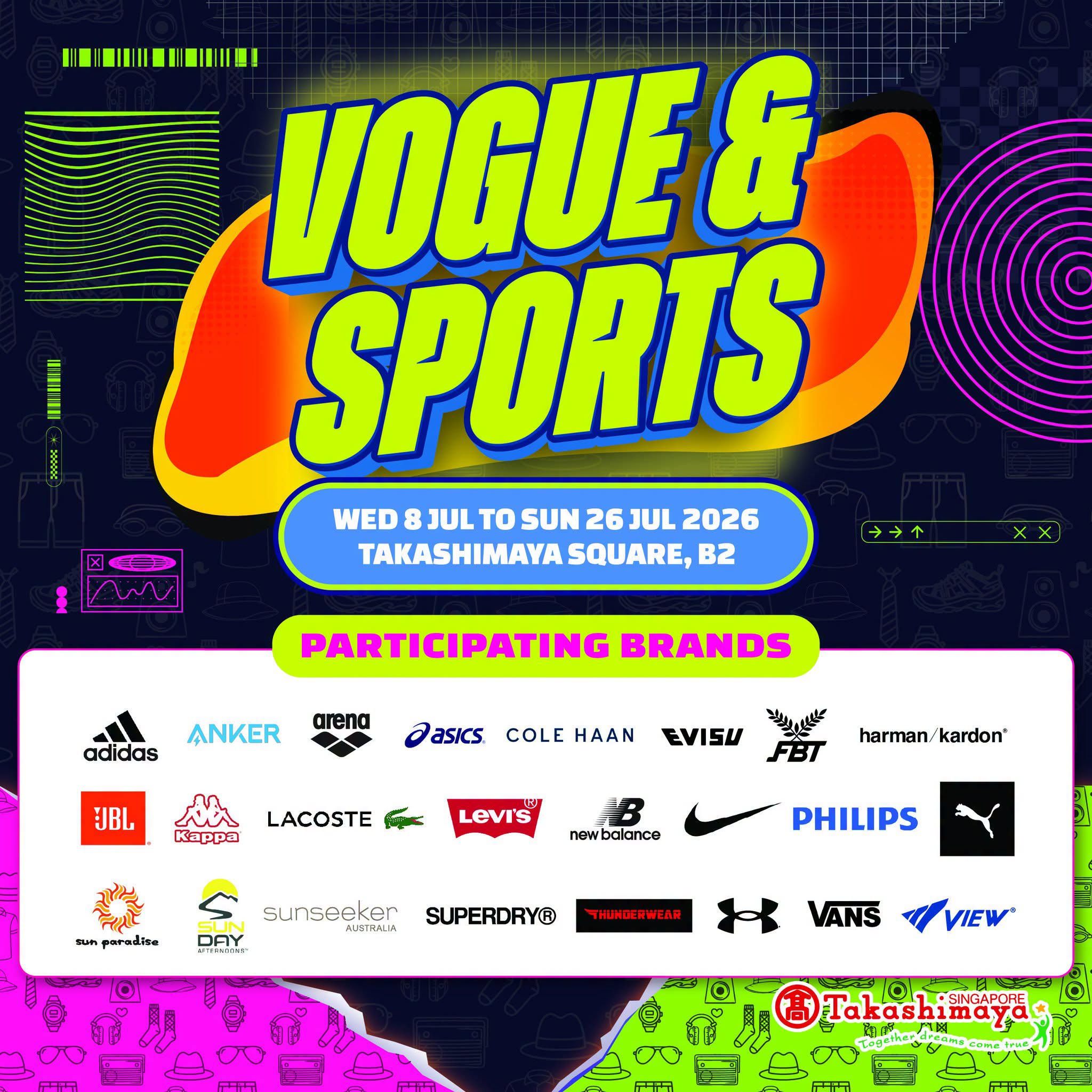 Vogue & Sports event at Takashimaya Square B2
