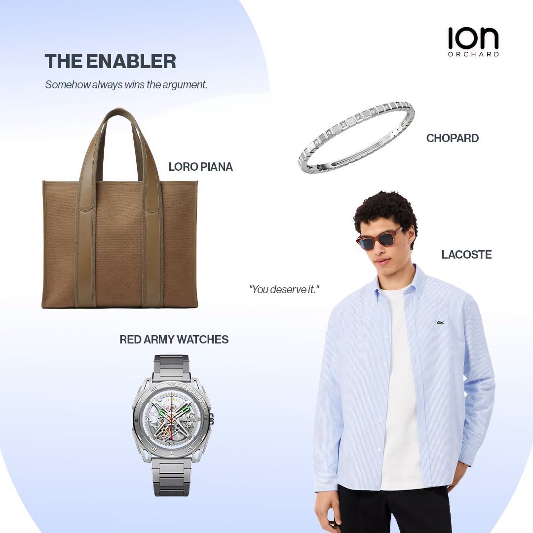 The Enabler edit at ION Orchard with Loro Piana, Chopard, Red Army Watches and Lacoste