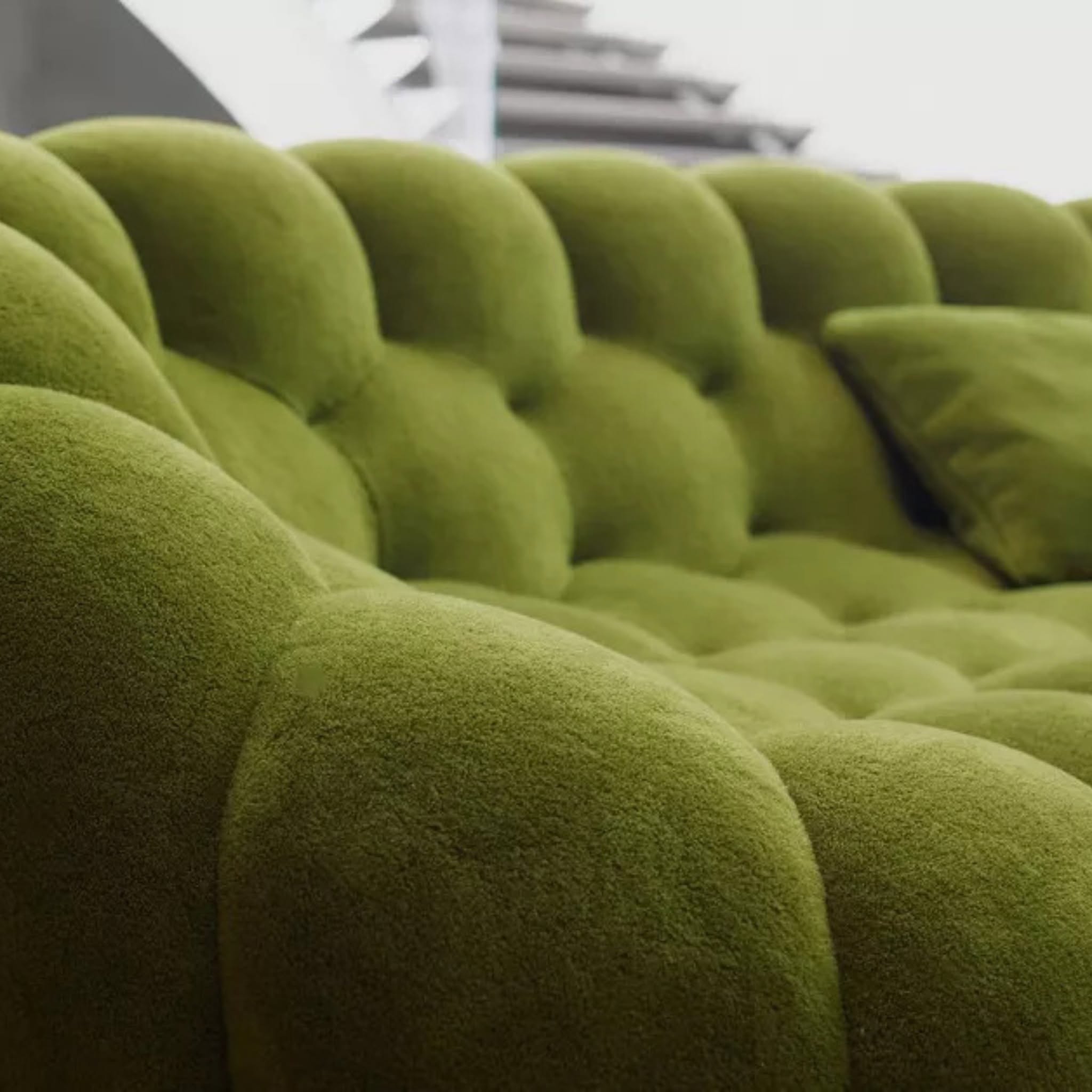 Green tufted velvet Bubble sofa
