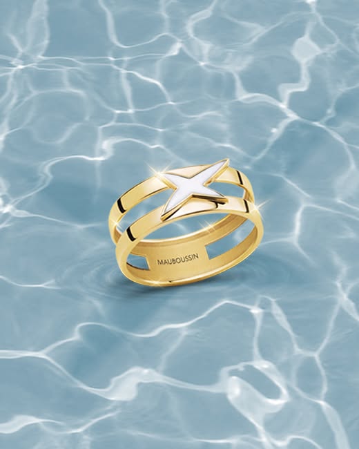 Mauboussin gold ring with star design