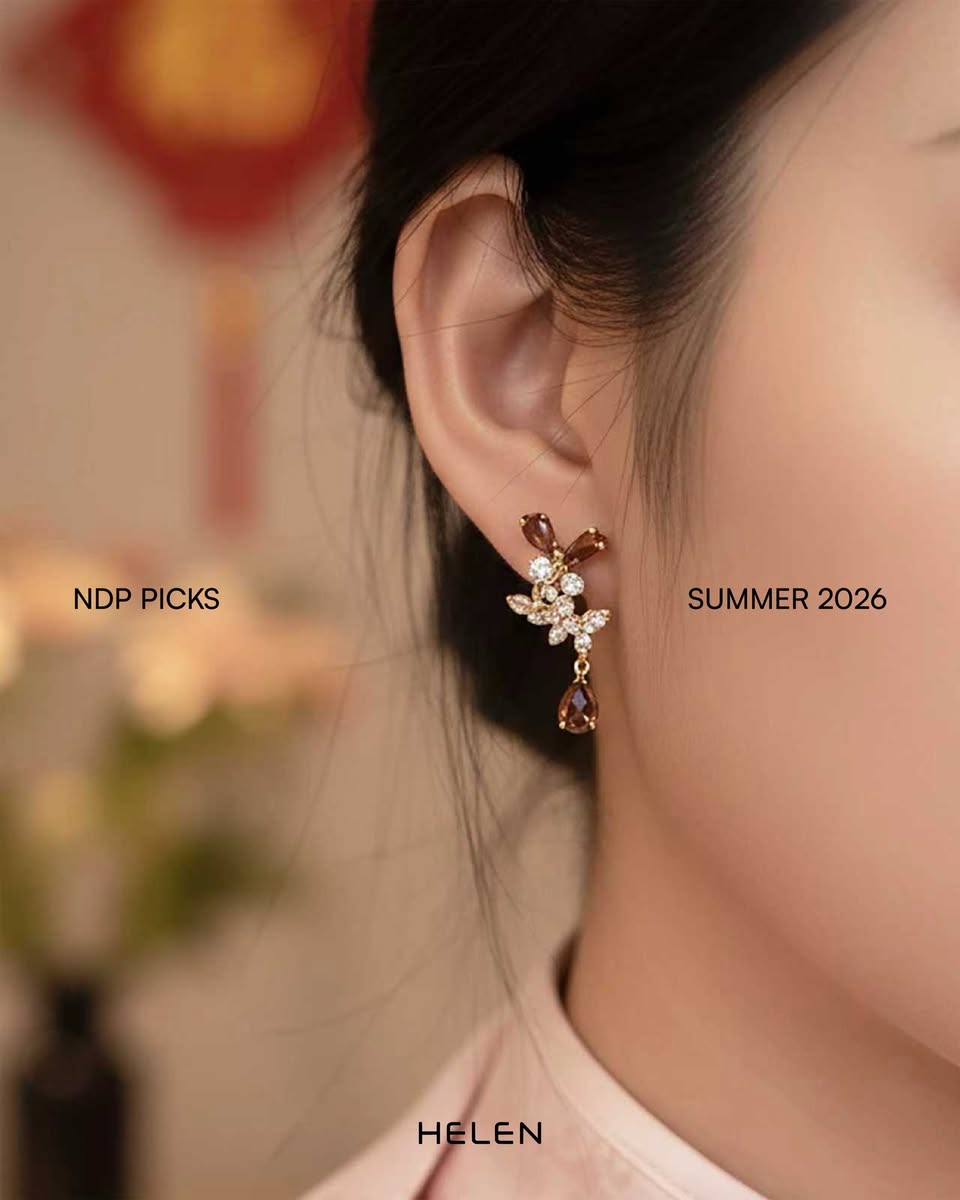Helen floral crystal earrings NDP Picks