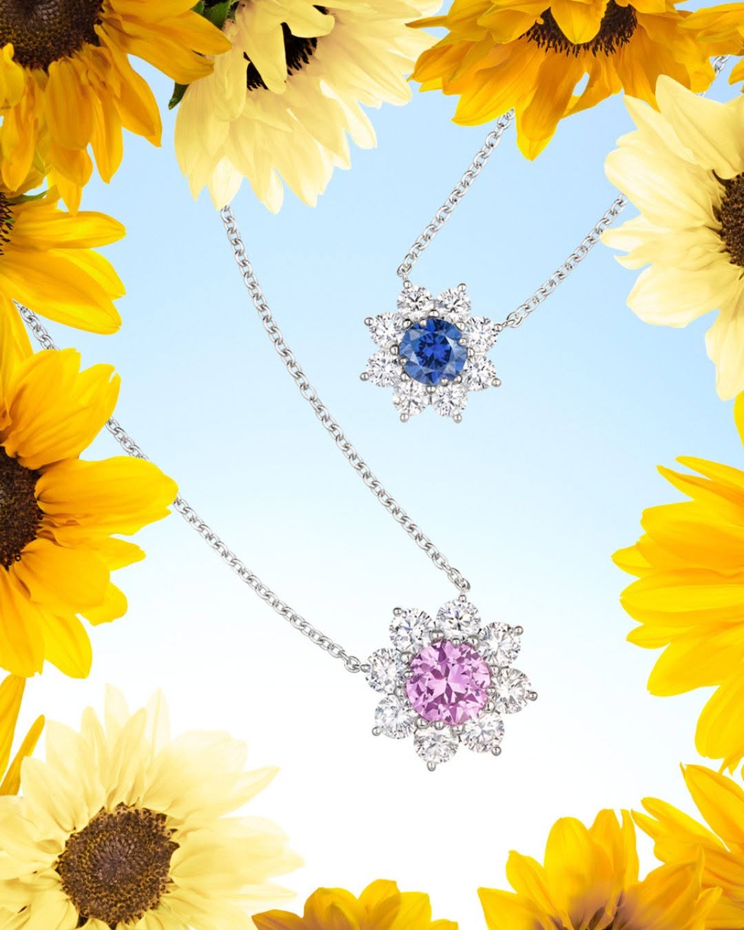 Harry Winston Sunflower Pendants
