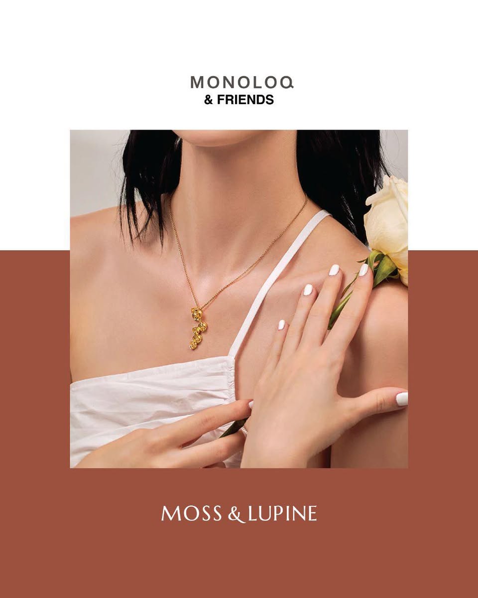 Moss&Lupine gold pendant necklace featured at MONOLOQ & FRIENDS