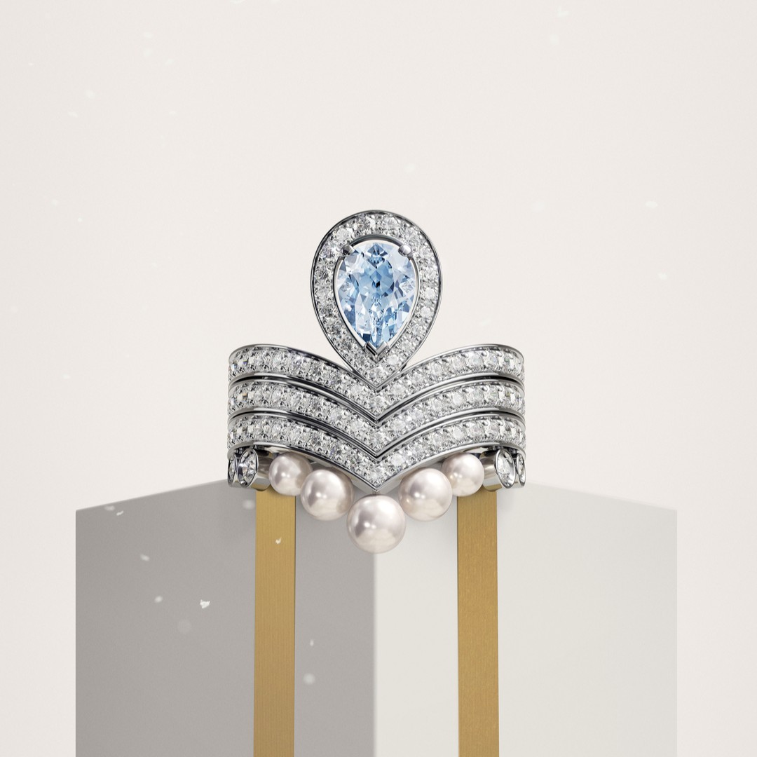 The iconic Chaumet bee ring and diamond wreath designs