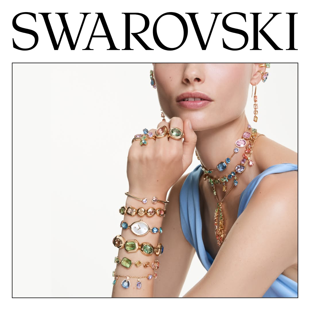 Swarovski jewellery collection featuring rings, necklaces, bracelets and earrings