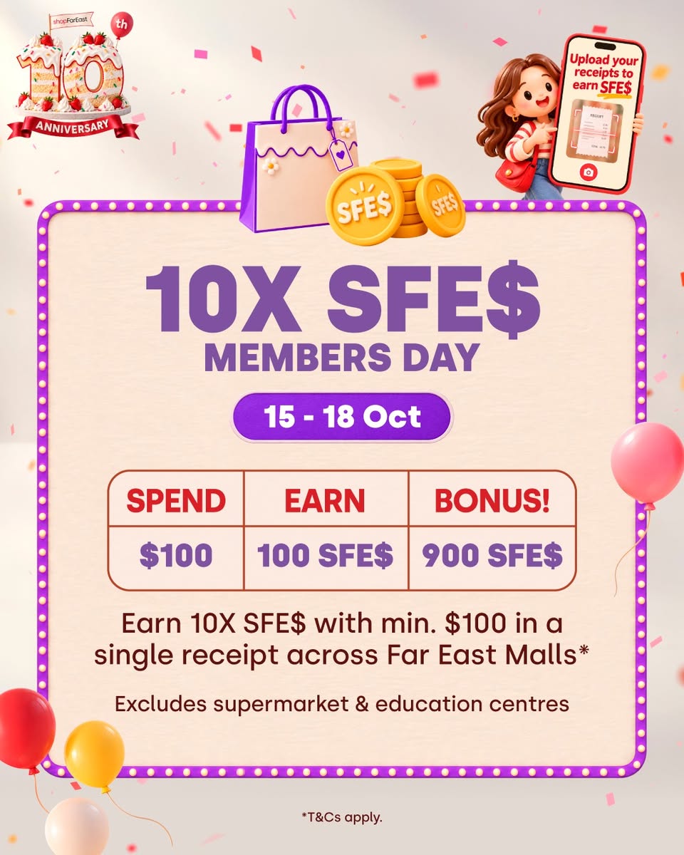 10X SFE$ Members Day promotion