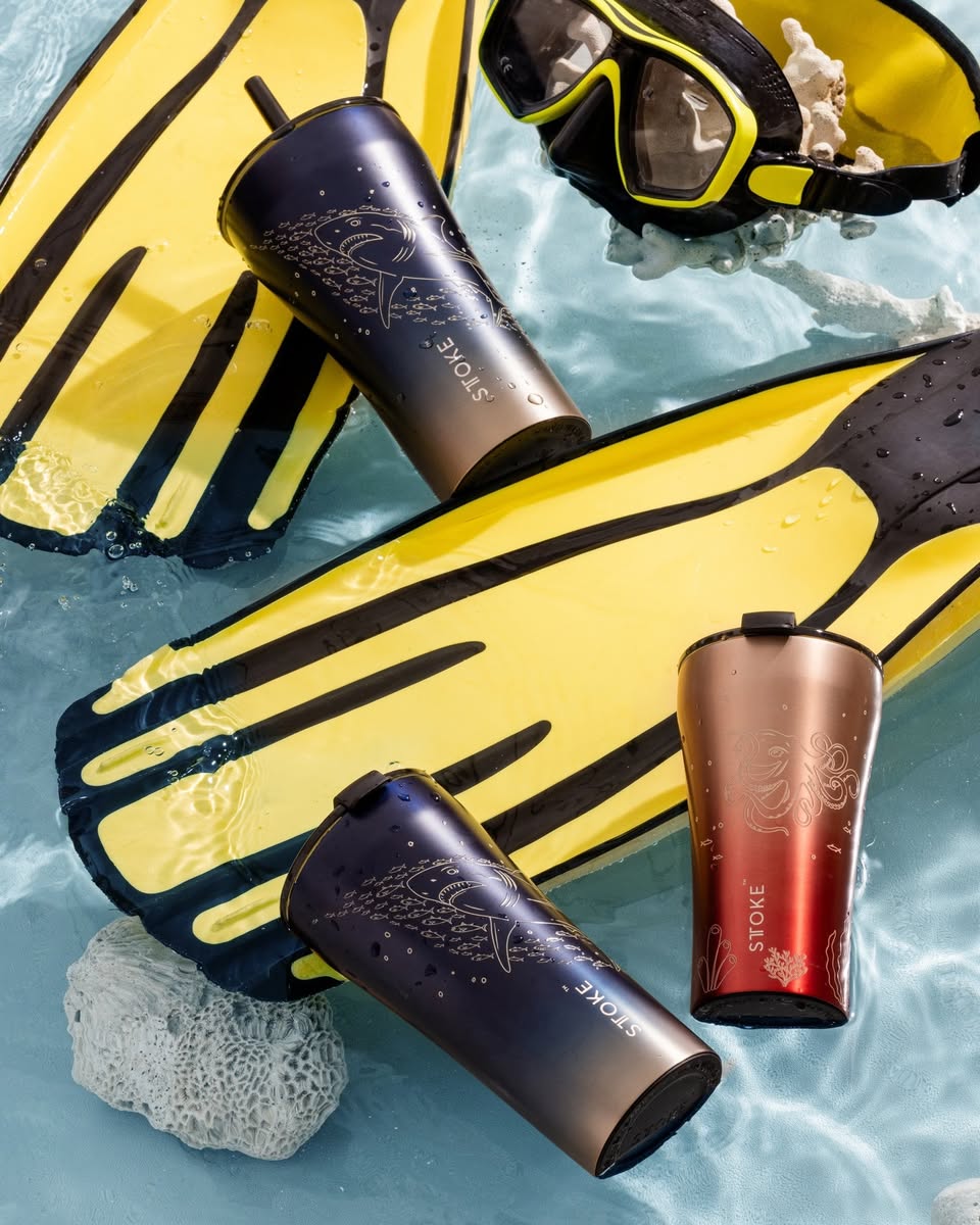 STTOKE Ocean Series cup with shark design