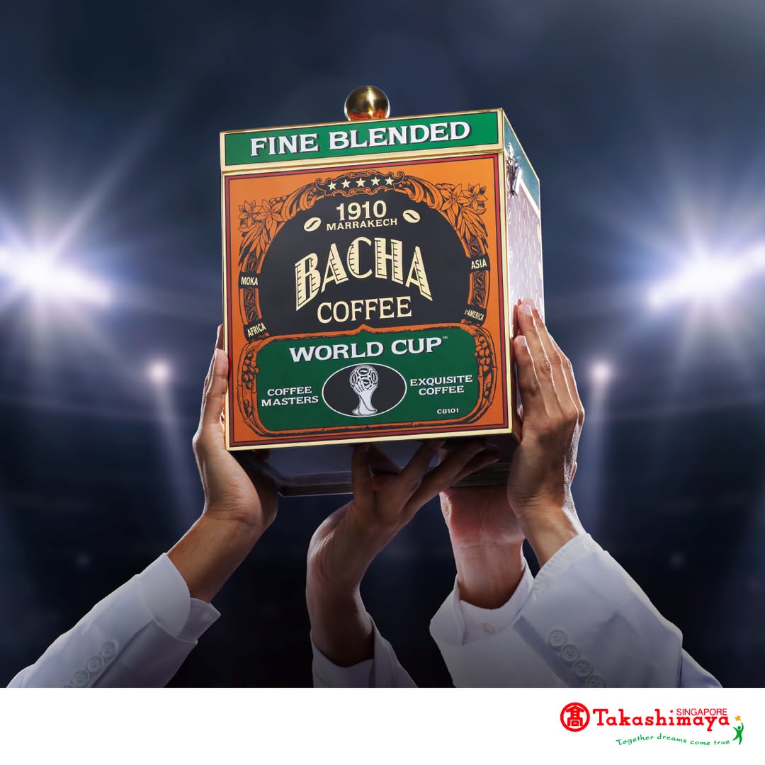 Bacha Coffee Buy 1 Get 1 Free World Cup Coffee at Takashimaya