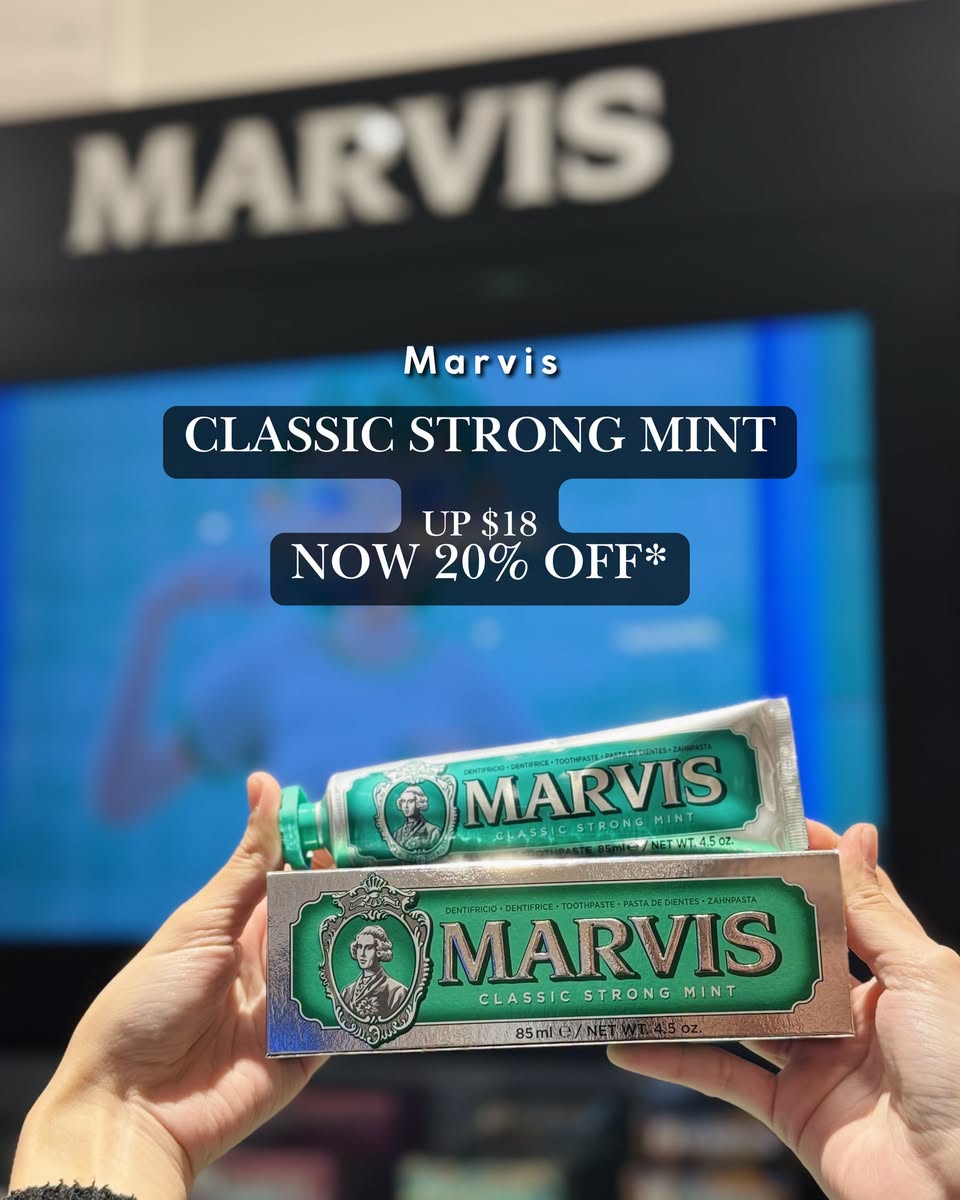 Marvis Classic Strong Mint toothpaste promotion
