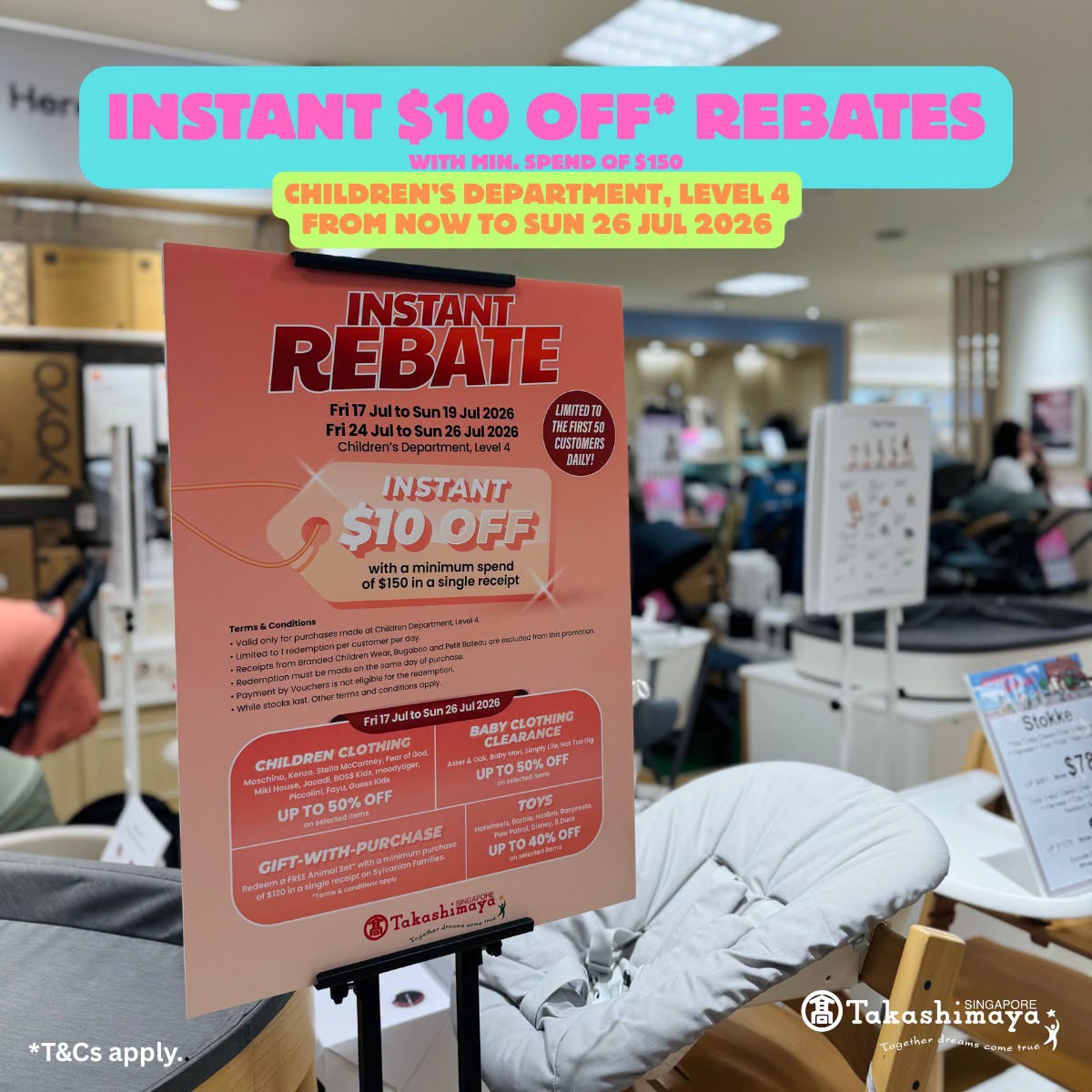 Takashimaya Children's Department Level 4 promotions