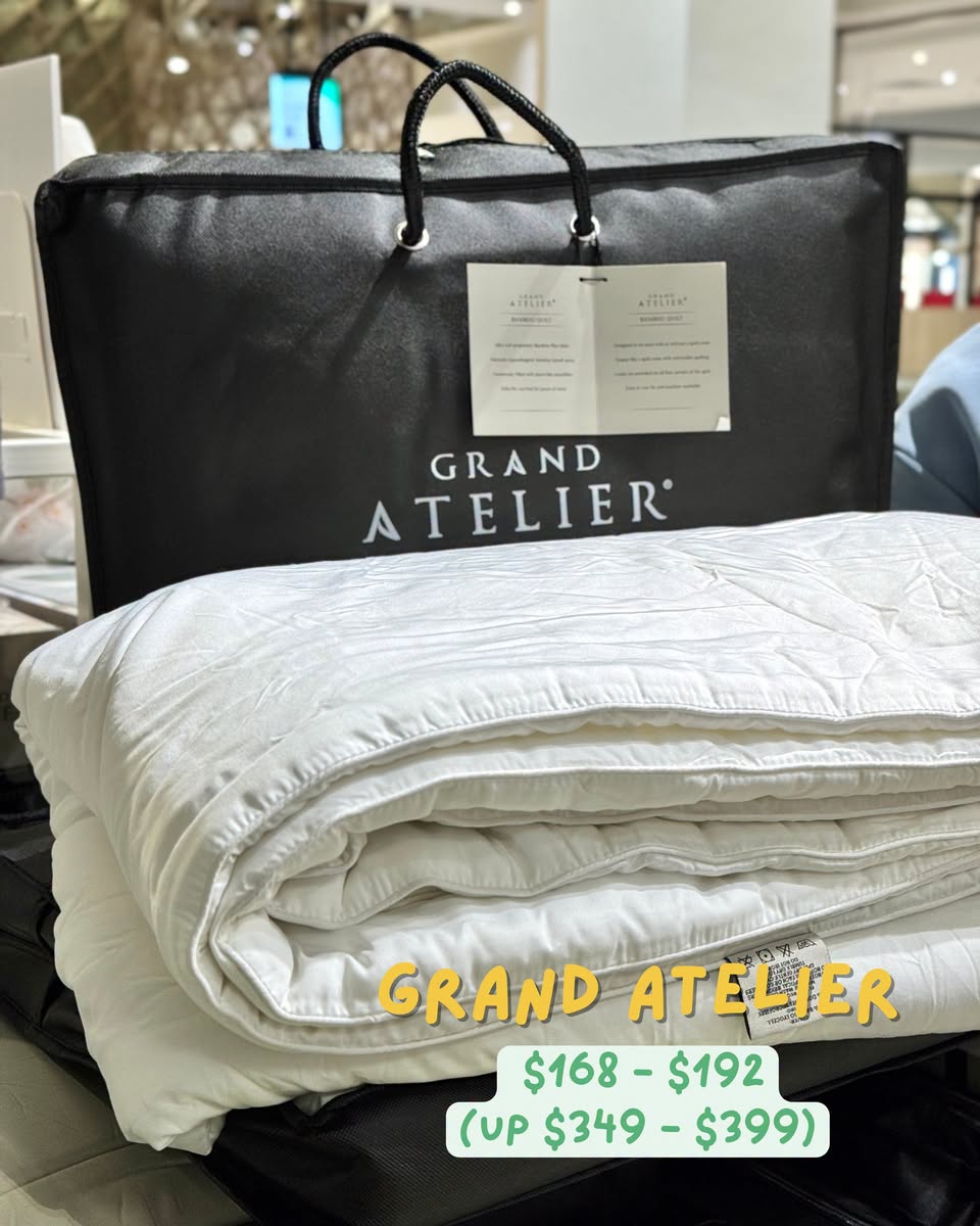 Grand Atelier white quilted bedding