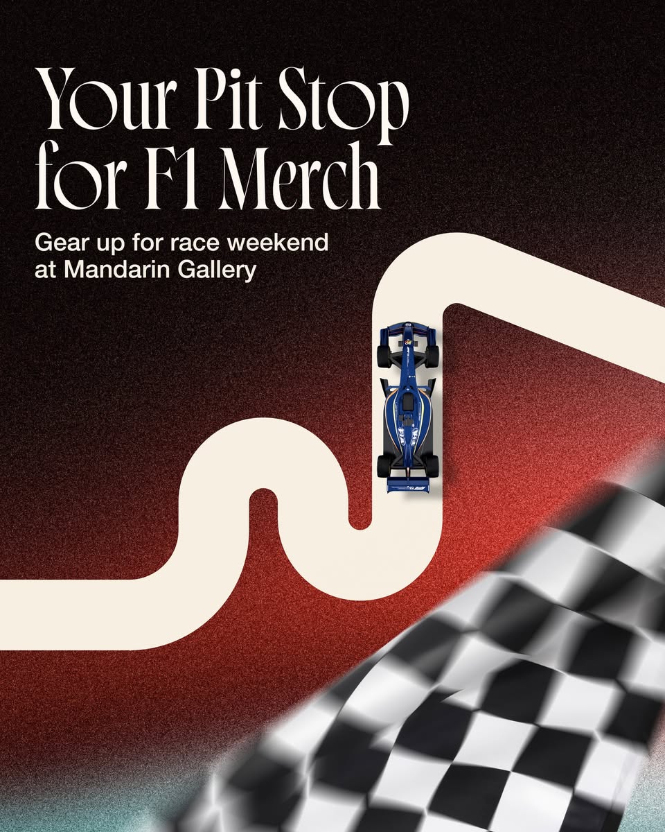 F1 Merch Pop-Up at Mandarin Gallery Runs Till 11 Oct
