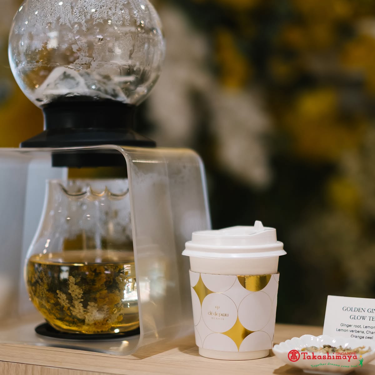 GLOW TEA bespoke floral tea at Takashimaya
