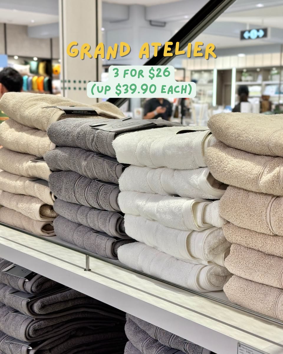 Grand Atelier towels 3 for $26 promotion