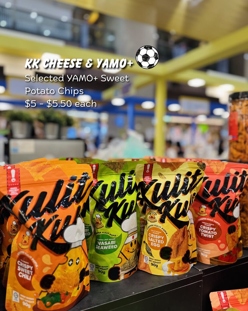 KK Cheese and YAMo+ Sweet Potato Chips