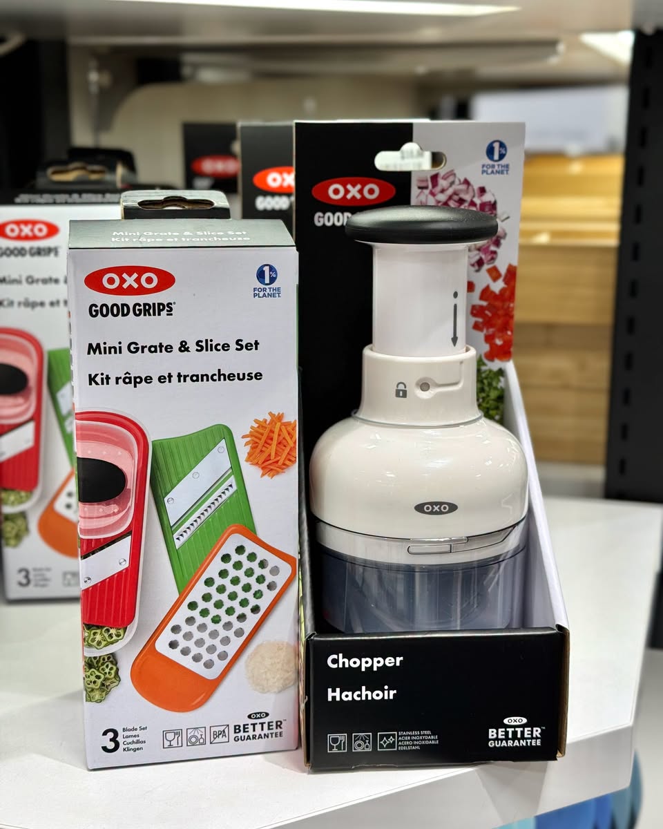 OXO Good Grips Mini Grate and Slice Set and OXO Chopper