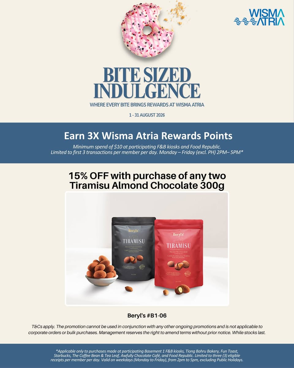 Beryl's Tiramisu Almond Chocolate promotion at Wisma Atria