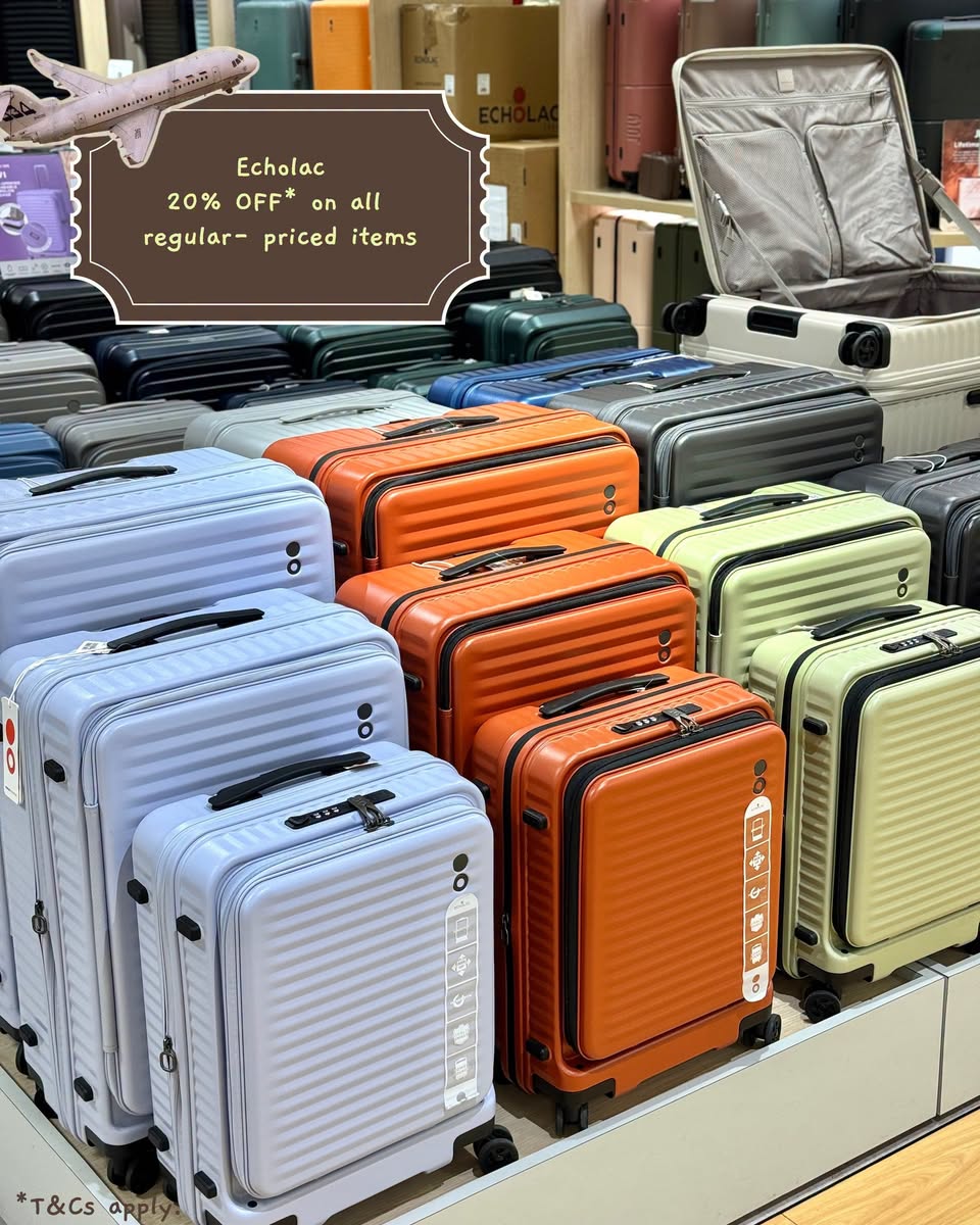 Echolac luggage at Takashimaya Travel Bonanza
