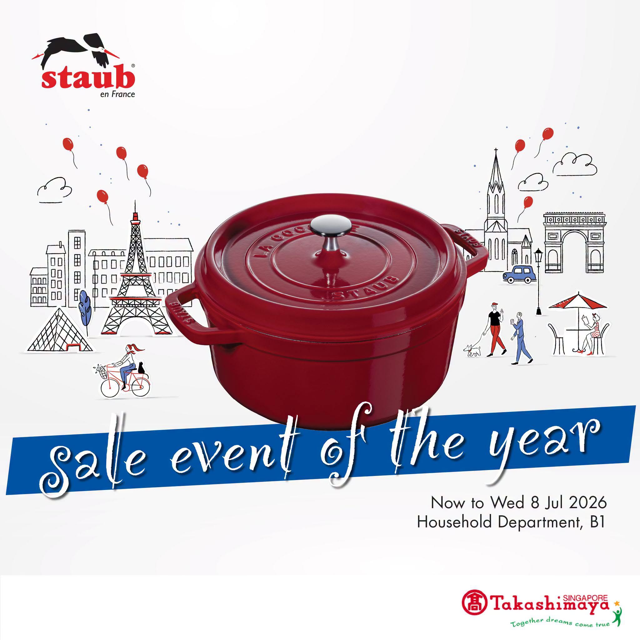 STAUB Sale Event of the Year banner at Takashimaya Singapore