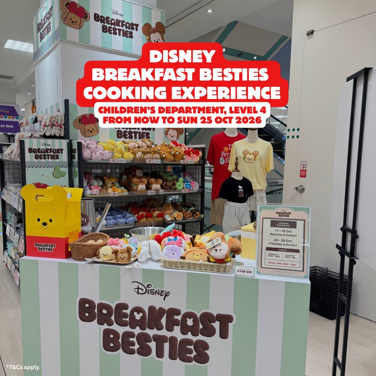 Disney Breakfast Besties cooking experience at Takashimaya