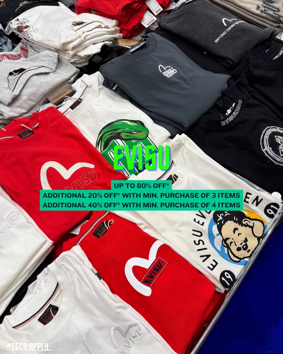 Evisu T-shirt designs at Vogue & Sports
