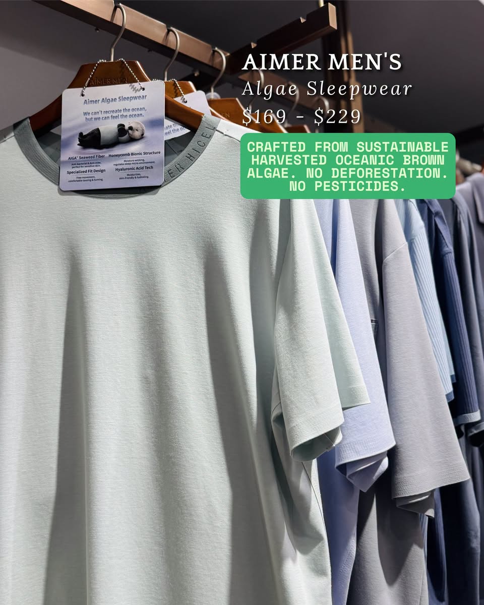 AIMER MEN'S Algae Sleepwear at Takashimaya