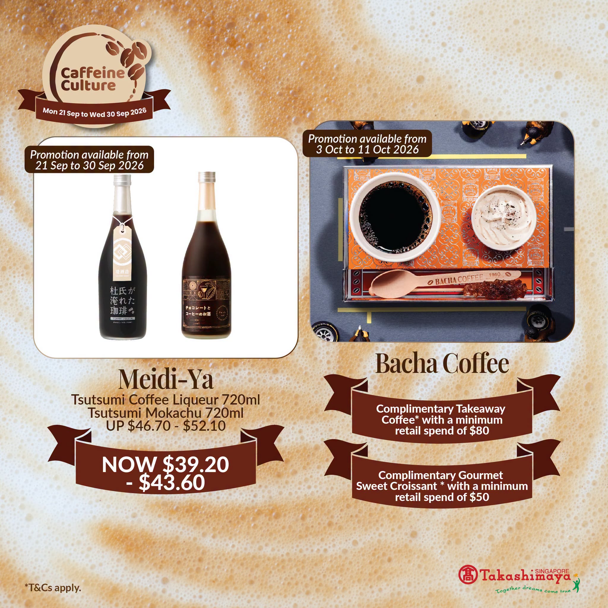 Meidi-Ya coffee liqueur and Bacha Coffee promotion